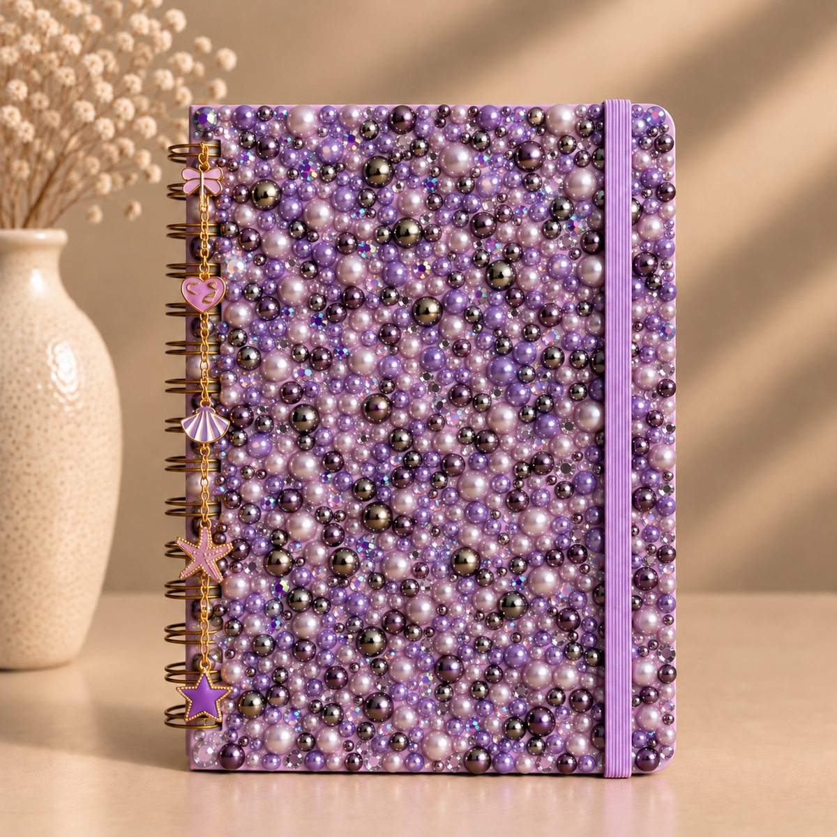 Purple Luxe Rhinestone Notebook